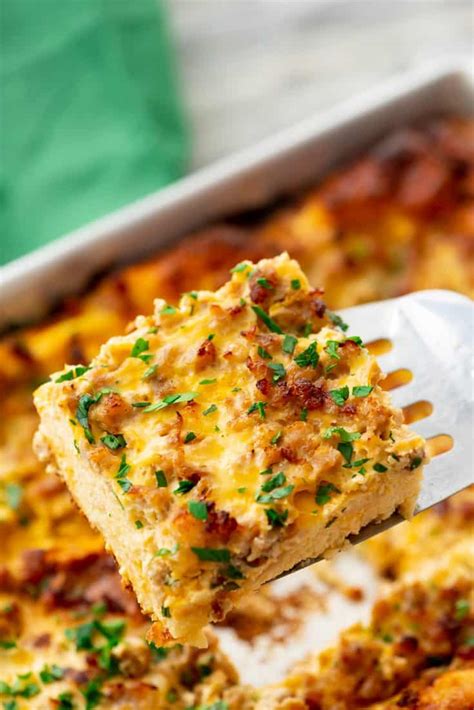 Overnight Sausage Egg Casserole