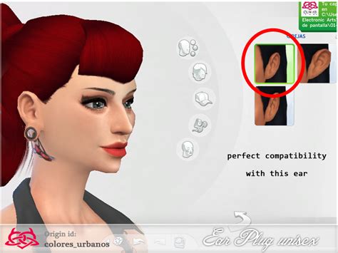 The Sims Resource - Basic Ear Plug Piercing