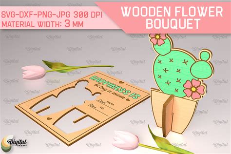 Greeting Card Laser Flower Bouquet Svg Graphic By Digital Idea · Creative Fabrica