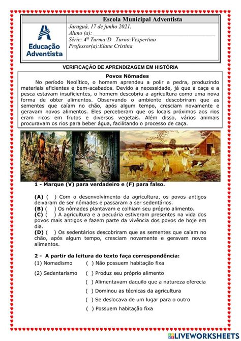 Avaliação Segundo Bimestre worksheet for 4 ano Interactive Activities