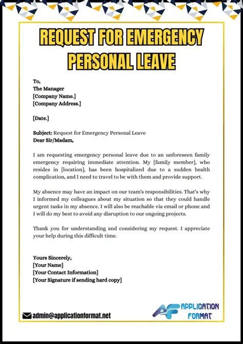 How To Write Emergency Leave Application for Office