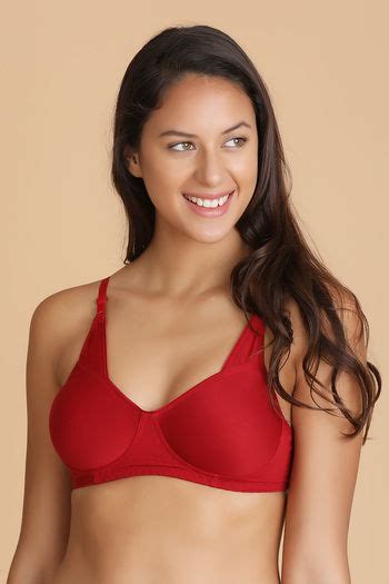 Buy Lovable Double Layered Wirefree Medium Coverage Bra Maroon At Rs 339 Online Bras Online