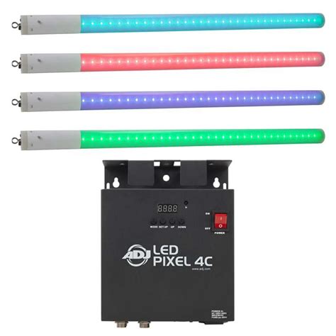 American Dj Led Pixel Tube Sys 4 Color Tube Light Package W 4ch