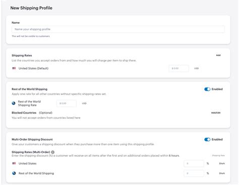 Create Your Default Shipping Profile Creator Studio