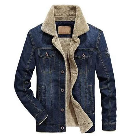 Cotton Blue Mens Denim Fur Jacket Size Large At Rs 1999 In New Delhi Id 24749866730