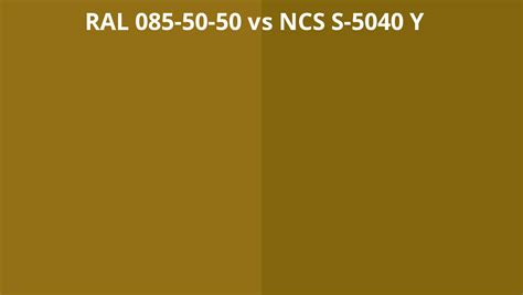 Ral 085 50 50 Vs Ncs S 5040 Y Ral Colour Chart Uk