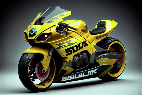 Suzuki Motorcycle Future Concept Art Digital Art by Tim Hill - Fine Art ...