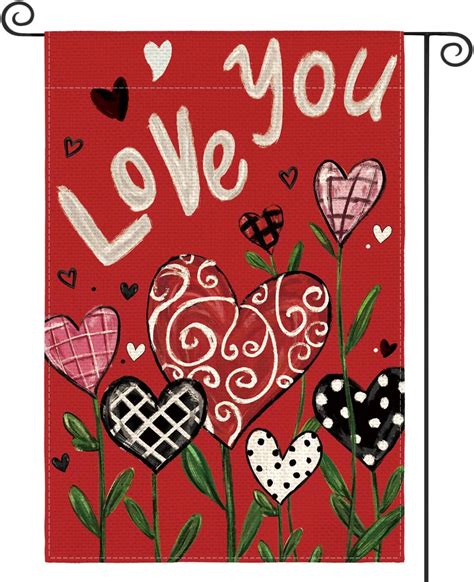 Amazon Avoin Colorlife Love You Valentines Day Garden Flag X