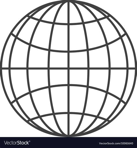 Earth globe diagram icon Royalty Free Vector Image