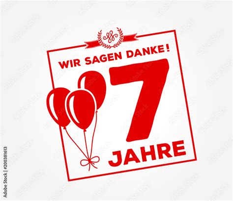 7 jahre wir sagen danke stempel jubiläum vektor Stock Vector Adobe Stock