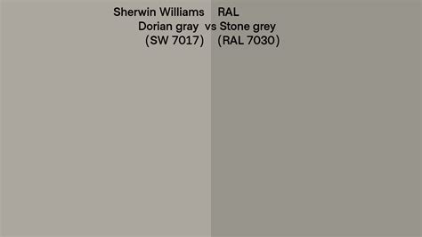 Sherwin Williams Dorian Gray Sw 7017 Vs Ral Stone Grey Ral 7030