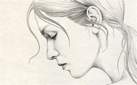 Sad Girl Sketch at PaintingValley.com | Explore collection of Sad Girl ...