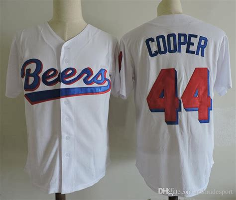 Mens Baseketball Beers Movie Jerseys 44 Joe Coop Cooper 17 Doug Remer