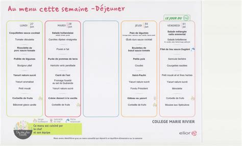 Menus Du Mois De Juin Et Juillet Marie Rivier Org Ensemble Scolaire