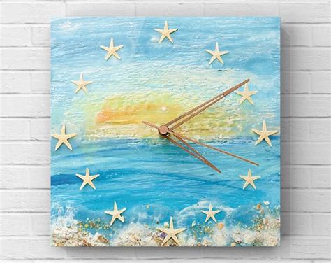 Beach Themed Wall Clock Housewarming T Beach Bedroom Wall Clock