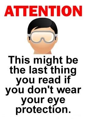 Safety Poster Eye Protection