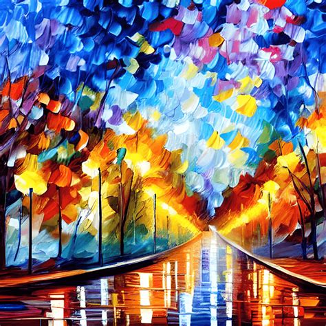 Hospital in the Style of Leonid Afremov · Creative Fabrica