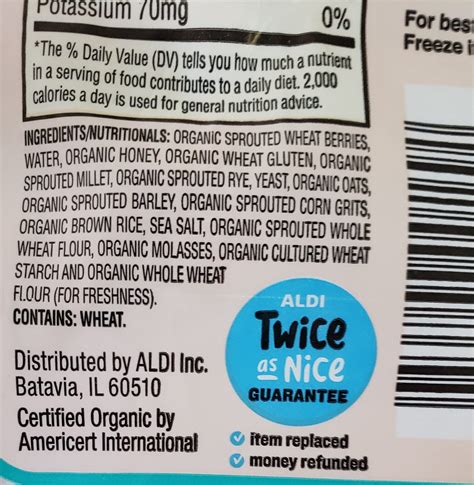 knock  sprouts  sprouted  grain bread aldi  oz