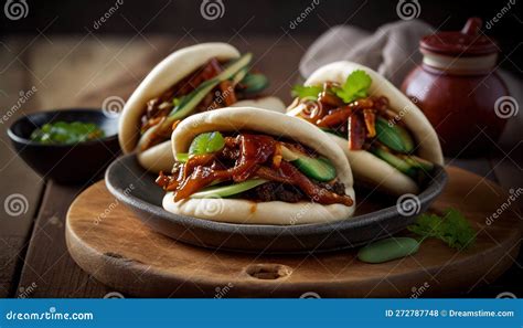 Korean Style Bao Bun Stock Illustration Illustration Of Meal 272787748