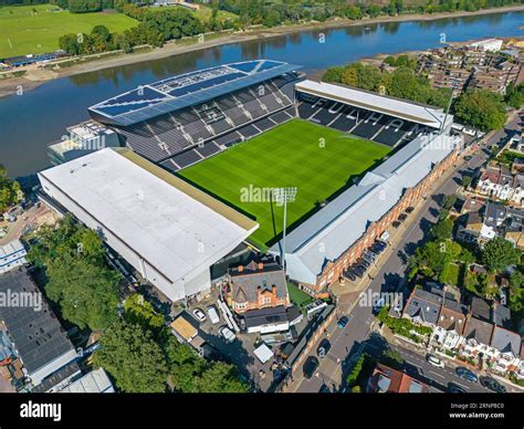 Fulham, London. United Kingdom. 08.15.2023 Aerial image of Craven ...