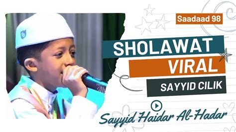 Viral Sayyid Haidar Al Haddar Buat Habib Ali Zainal Abidin Al Hamid