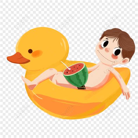 Boy Sitting In A Swimming Ring Eating Melon Boy Boy Lifebuoy Png Hd