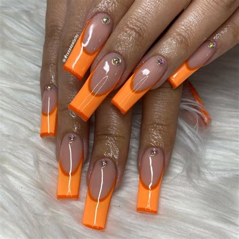 Orange French Tip Nails That Will Turn Heads Nail Designs Daily