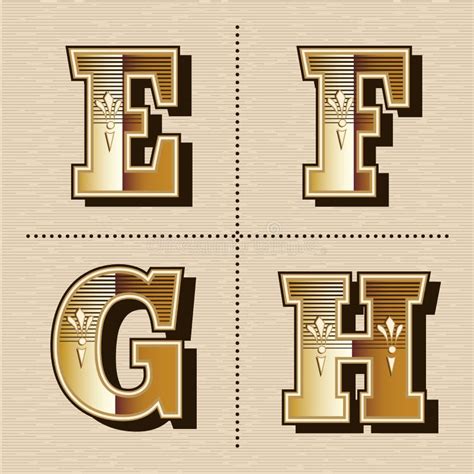 Vintage Western Alphabet Letters Font Design Vector Illustration Stock