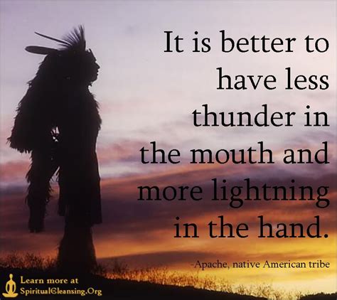 It Is Better To Have Less Thunder In The Mouth And More Lightning In