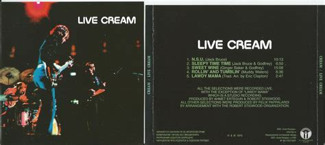 Cream Live Cream Records, LPs, Vinyl and CDs - MusicStack