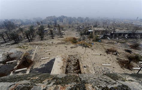 Syrie la ville dAlep en ruine après quatre années de guerre