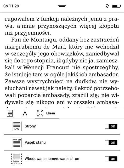 Jak włączyć pasek stanu na czytniku PocketBook NaCzytniku pl