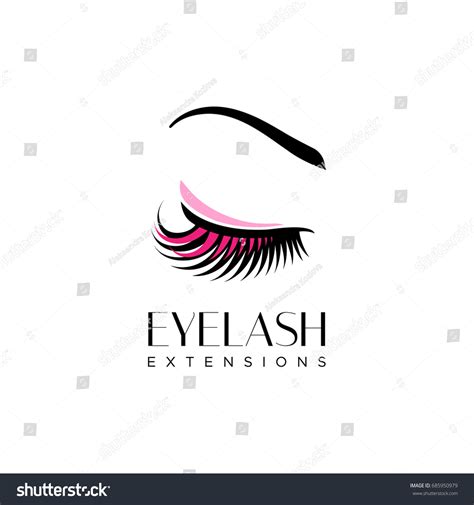 Eyelash Extension Logo Vector Illustration Modern Stock Vector (Royalty ...