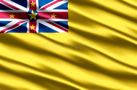 Ejemplo Realista De La Bandera De Niue Stock De Ilustraci N