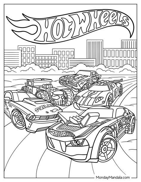 Team Hot Wheels Coloring Pages