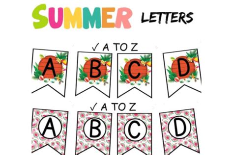 Summer Bulletin Board Letters Graphic By Vin Arts Creative Fabrica