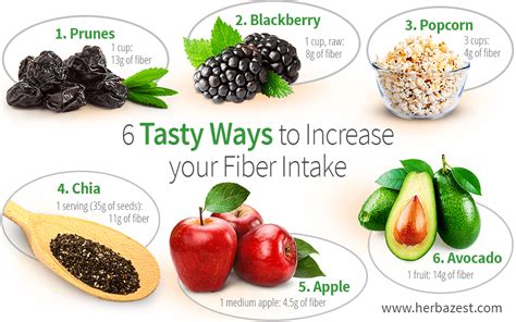 6 Tasty Ways To Increase Your Fiber Intake Herbazest