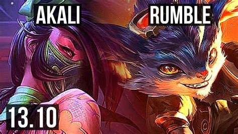 Akali Vs Rumble Mid Legendary Games Kr Master