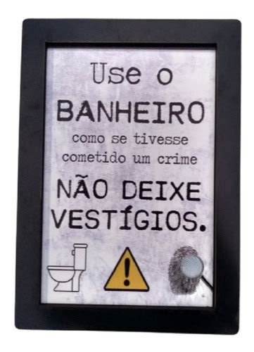 Placa Quadrinho Banheiro Use O Banheiro Não Deixe Vestígios