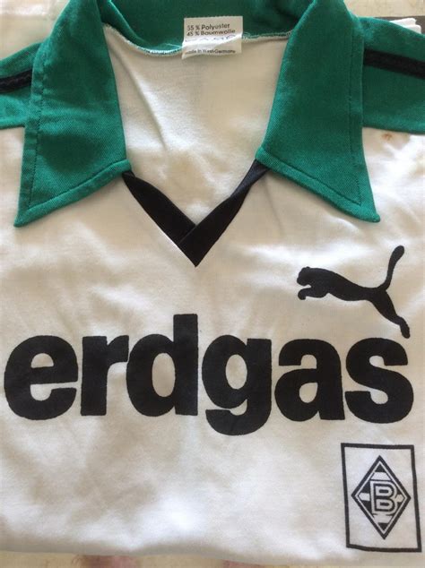 Borussia Mönchengladbach Home Fußball Trikots 1984 1986 Sponsored by