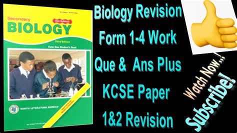 Biology Form 2 Questions And Answers Kcse Revision Paper 1and2