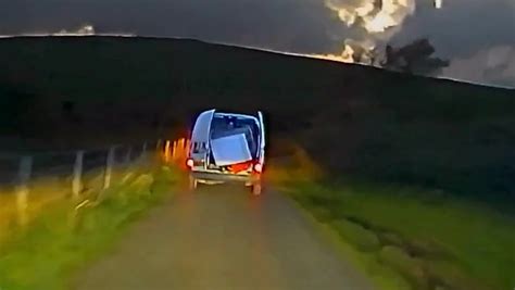 Fridge Thrown At Police Car During High Speed Pursuit Through Welsh Village