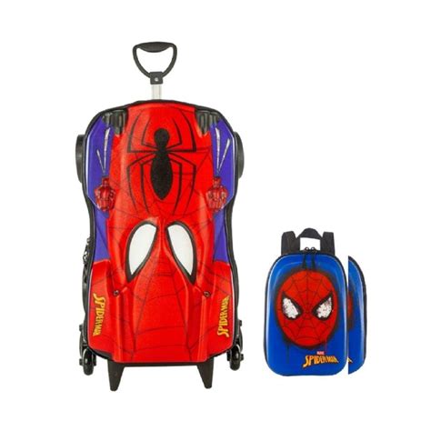 Mochila Rodinhas Lancheira Homem Aranha Casas Bahia