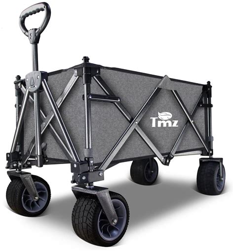 Tmz Collapsible Folding Wagon Cart Outdoor Utility Garden Cart Heavy