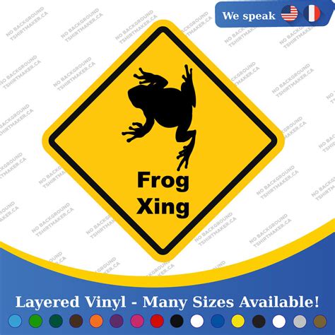 Frog Crossing Xing Warning Safety Sign Danger Animal Road Vinyl Decal