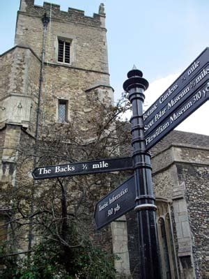 Street Sign Outside St Mary The Less Church Cambridge