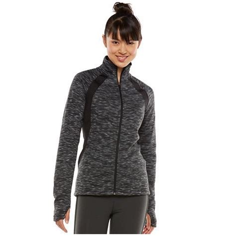 Womens Tek Gear¨ Space Dye Fleece Lined Workout Jacket Workout