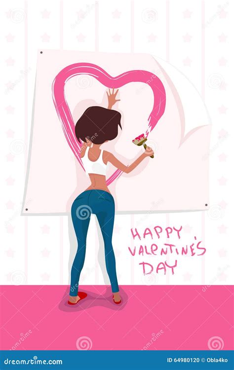 Valentine S Day Greeting Card Stock Vector Illustration Of Greeting