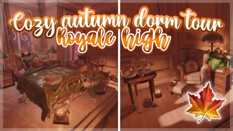 COSY CUTE AUTUMN DORM TOUR IN ROYALE HIGH Royale High DORM IDEAS