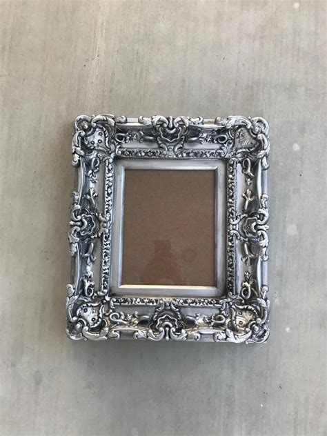 8x10 Antique Silver Frame Style Baroque Frame Picture Frame Art Frames Wall Frame Cottage